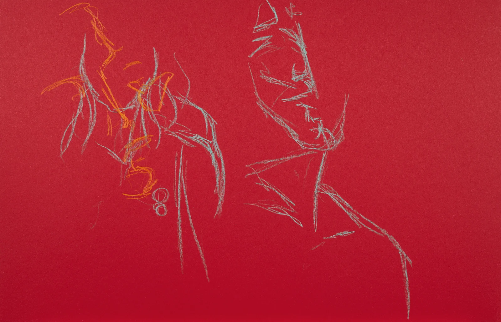 Gesture sheet, 2 poses by Riley Adamson