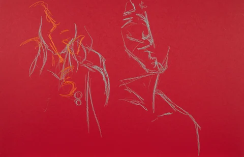 Gesture sheet, 2 poses by Riley Adamson