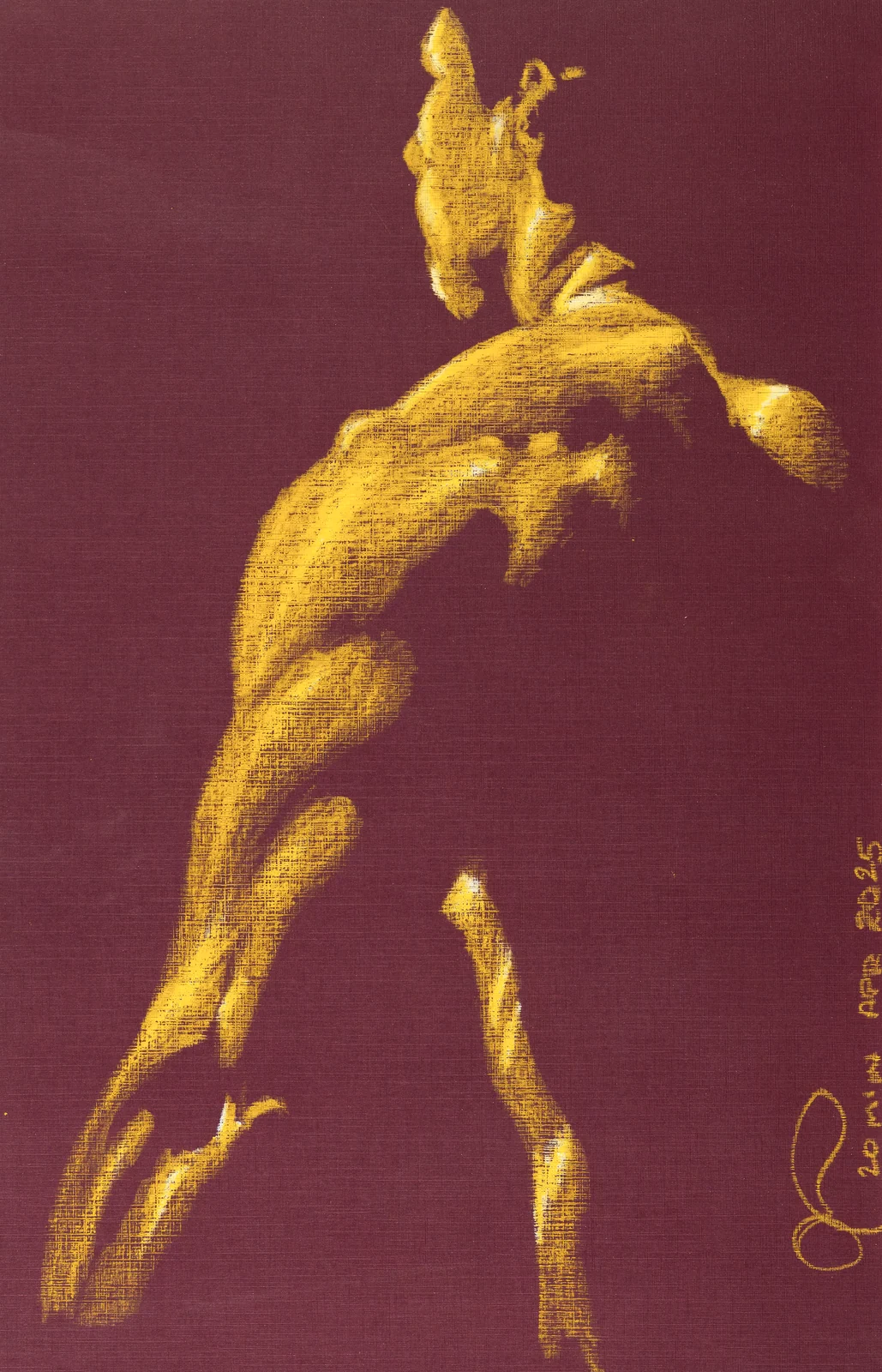 Standing figure, side view by Riley Adamson