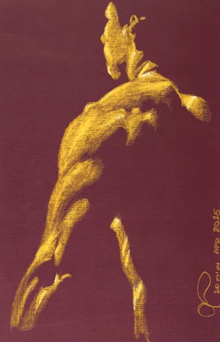 Standing figure, side view