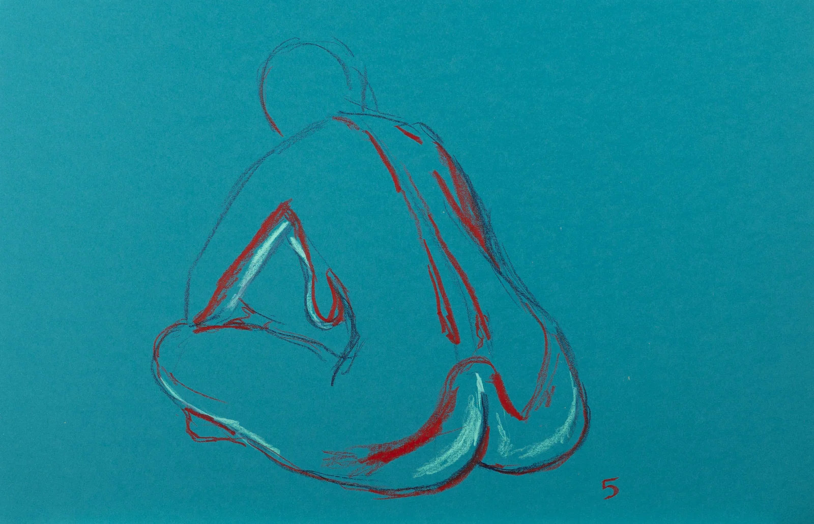 Seated figure, back view by Riley Adamson