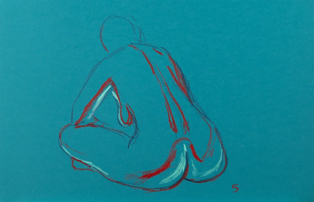 Seated figure, back view by Riley Adamson