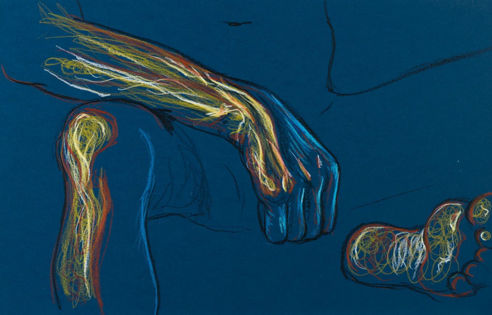 Seated figure, front view by Riley Adamson