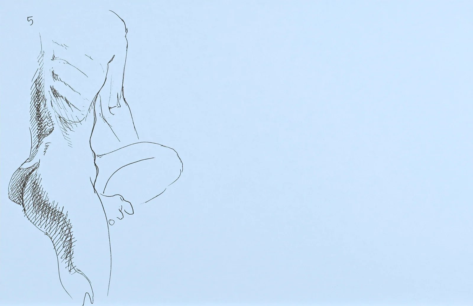 Seated figure, back view by Riley Adamson