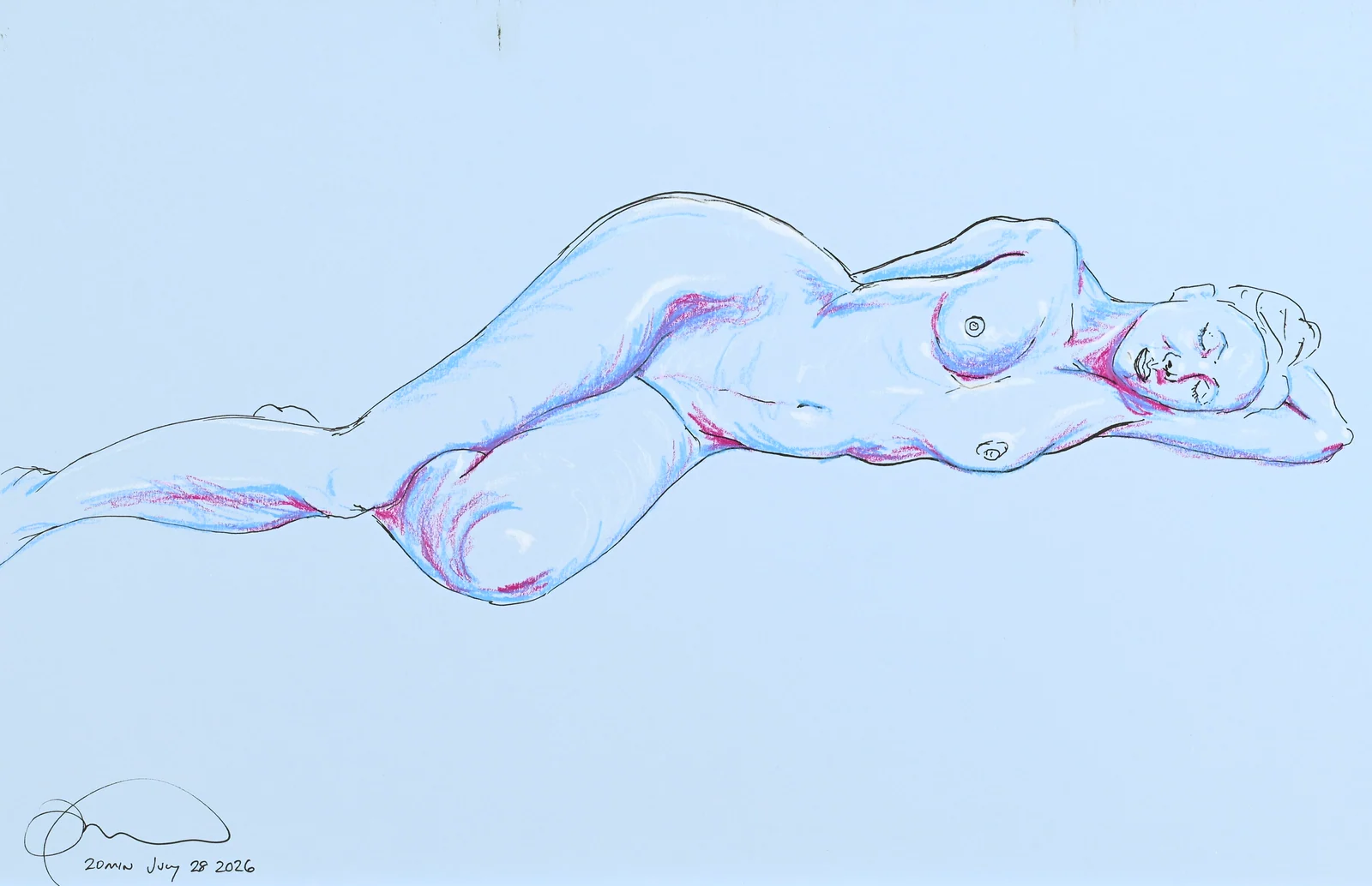Lying-supine figure, front view by Riley Adamson