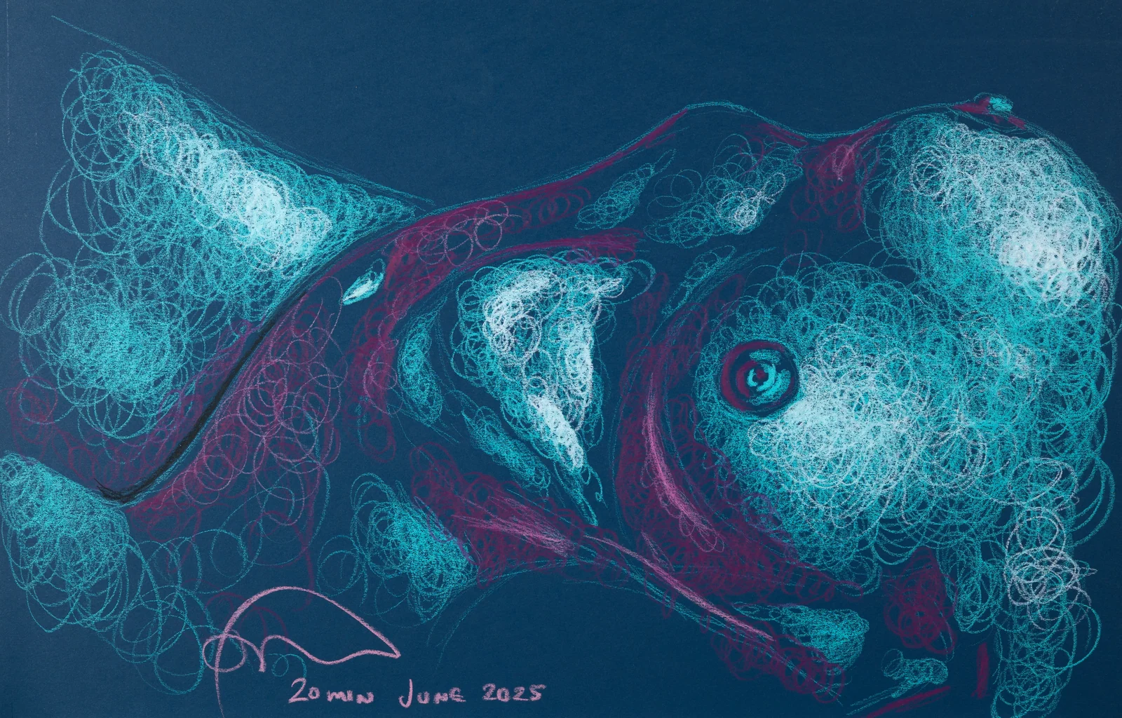 Lying-supine figure, from-above view by Riley Adamson