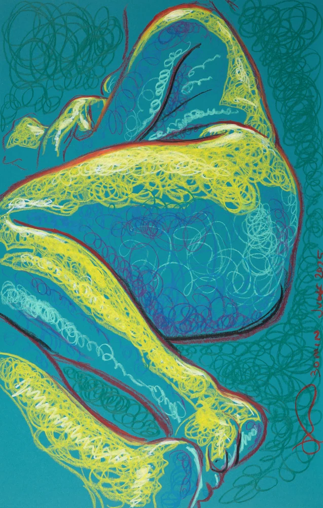 Lying-side figure, from-below view by Riley Adamson