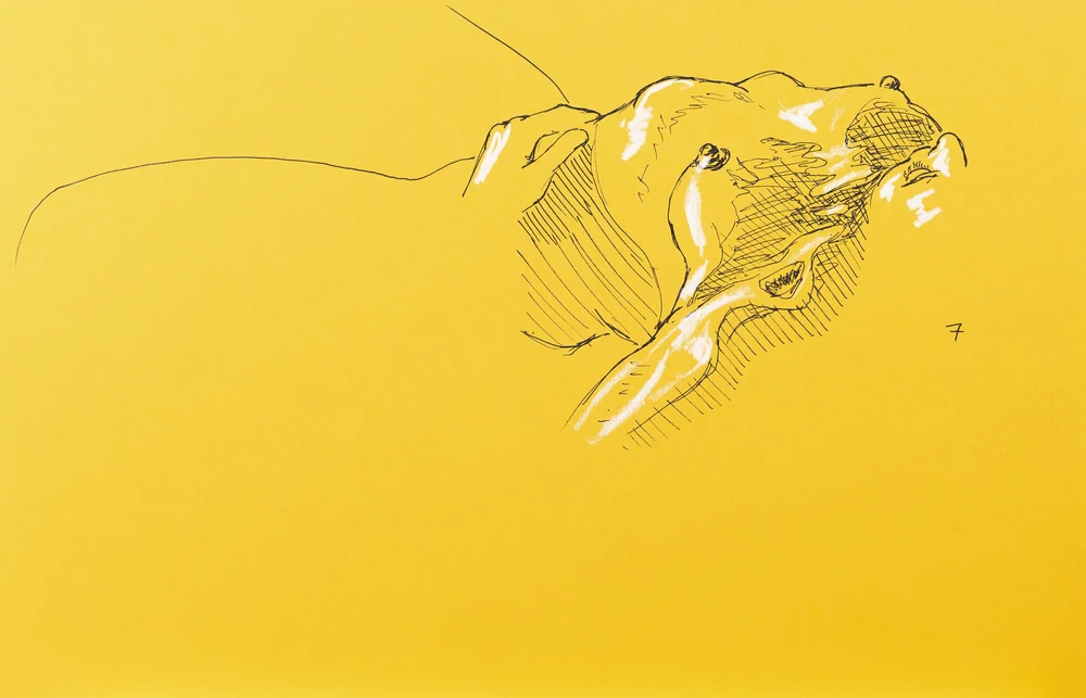 Lying-supine figure, side view by Riley Adamson