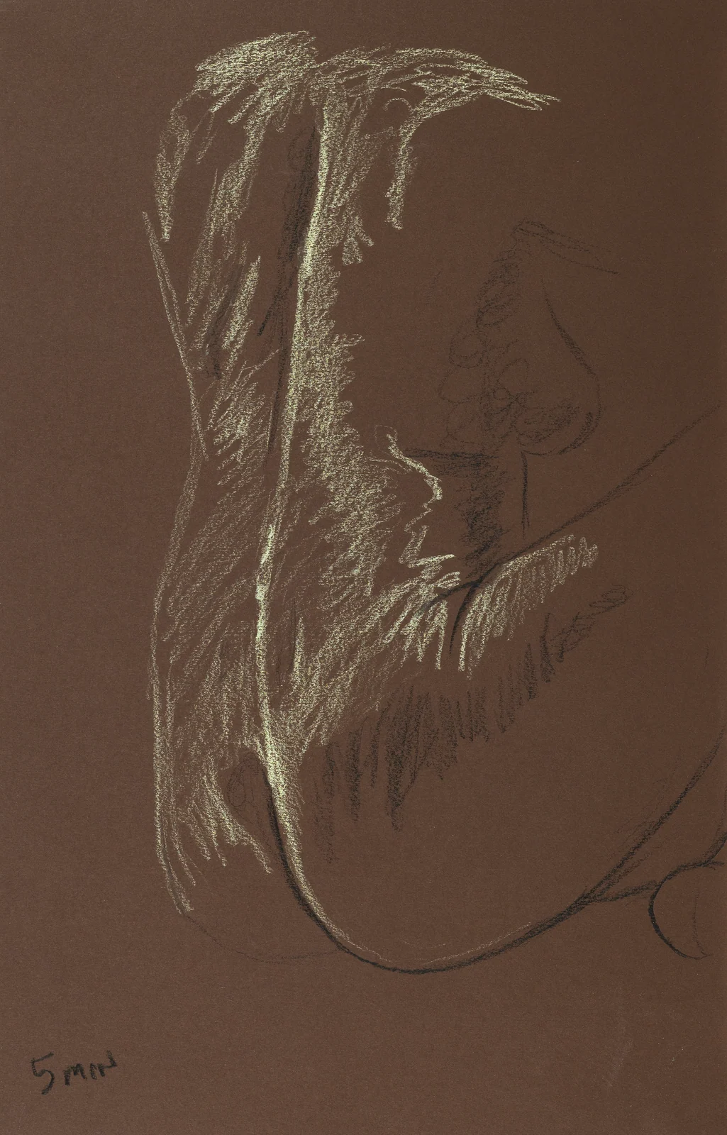 Seated figure, side view by Riley Adamson