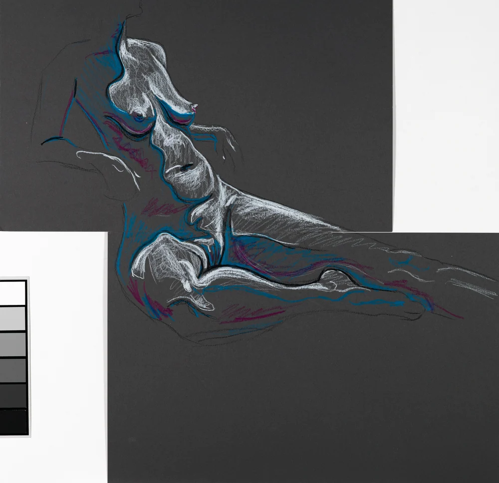 Seated figure, side view by Riley Adamson