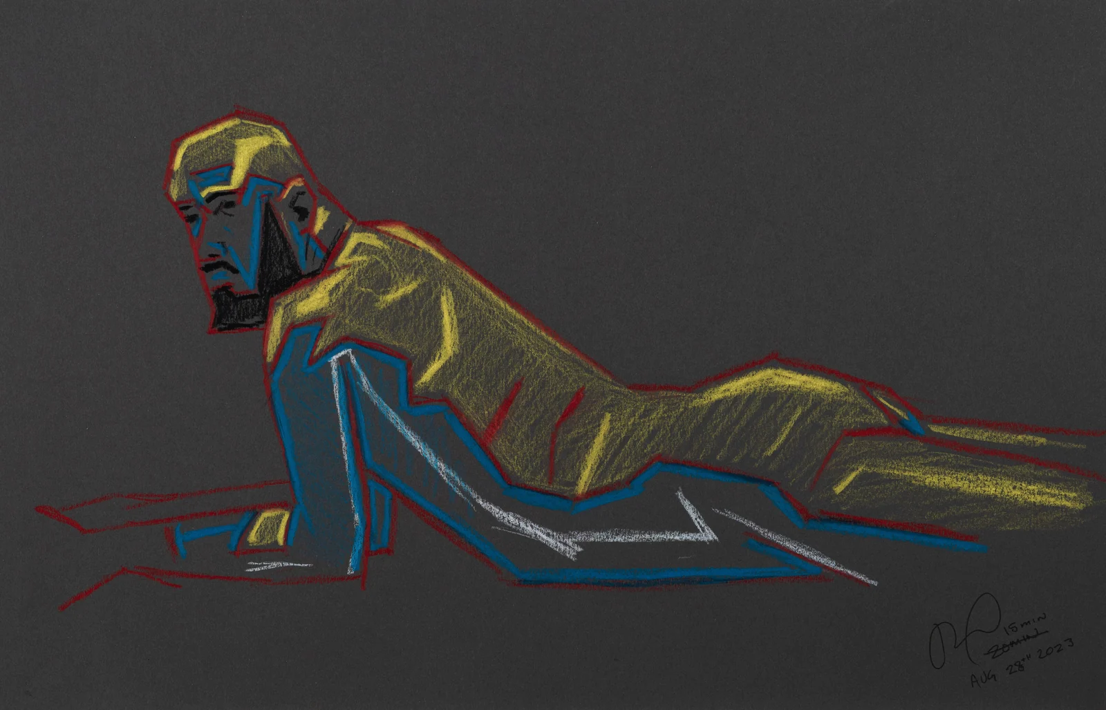 Lying-prone figure, side view by Riley Adamson
