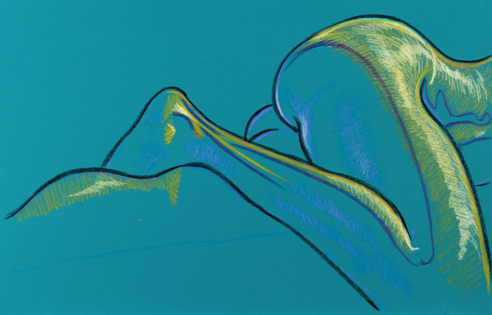 Lying-side figure, front view by Riley Adamson