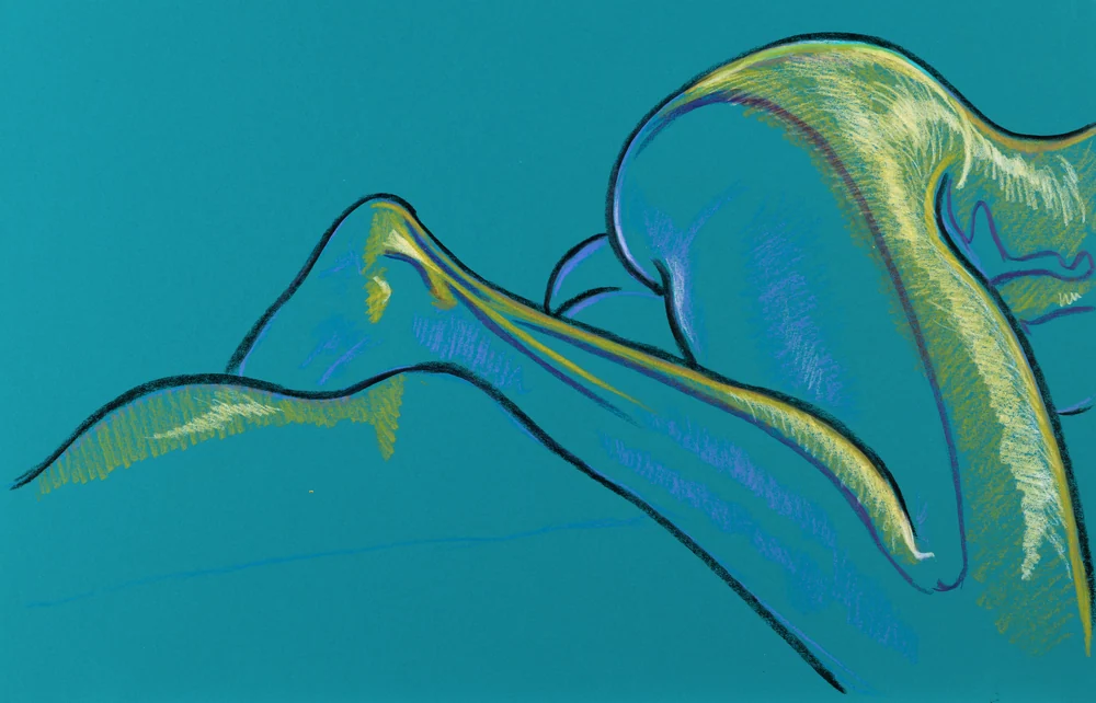 Lying-side figure, front view by Riley Adamson