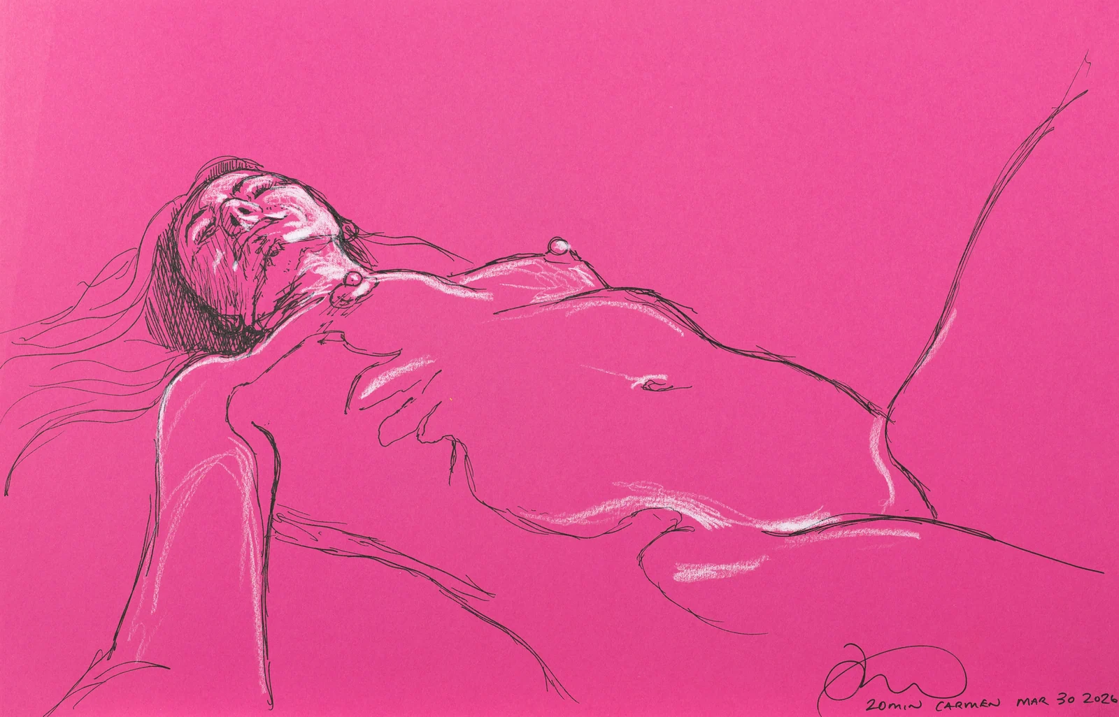 Lying-supine figure by Riley Adamson