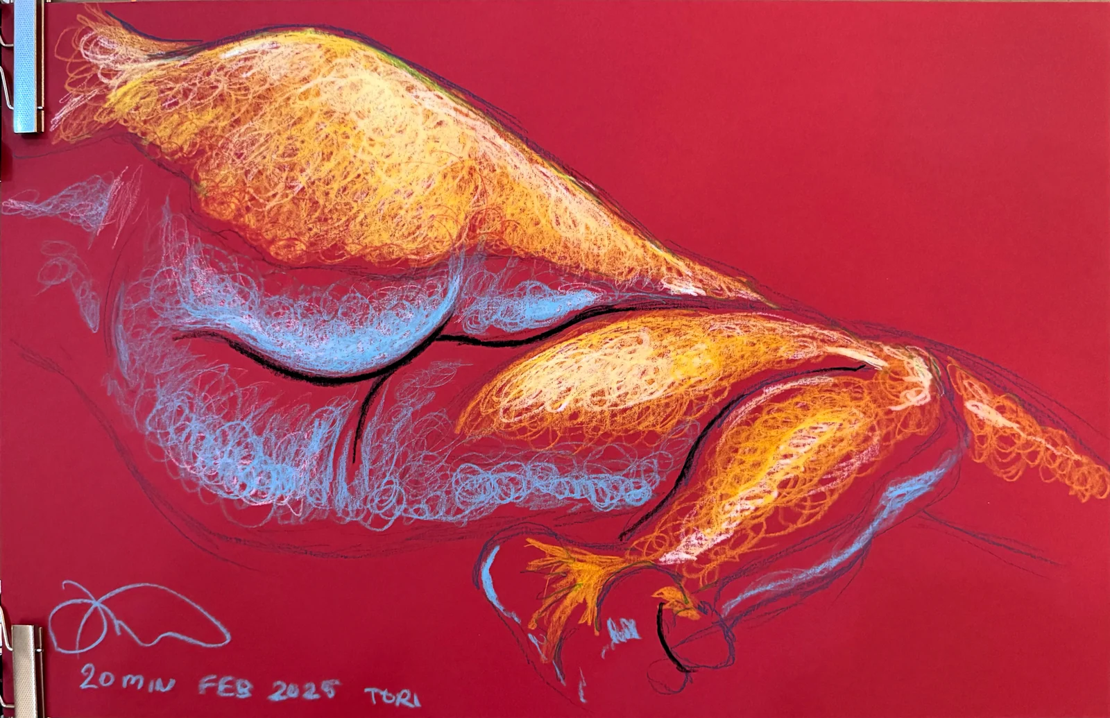 Lying-side figure, back view by Riley Adamson