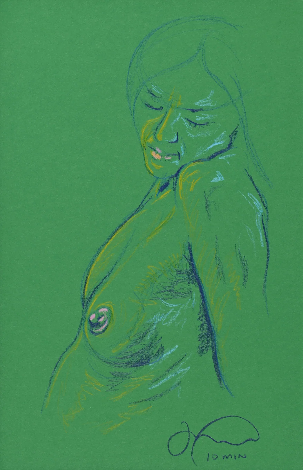 Seated figure, side view by Riley Adamson