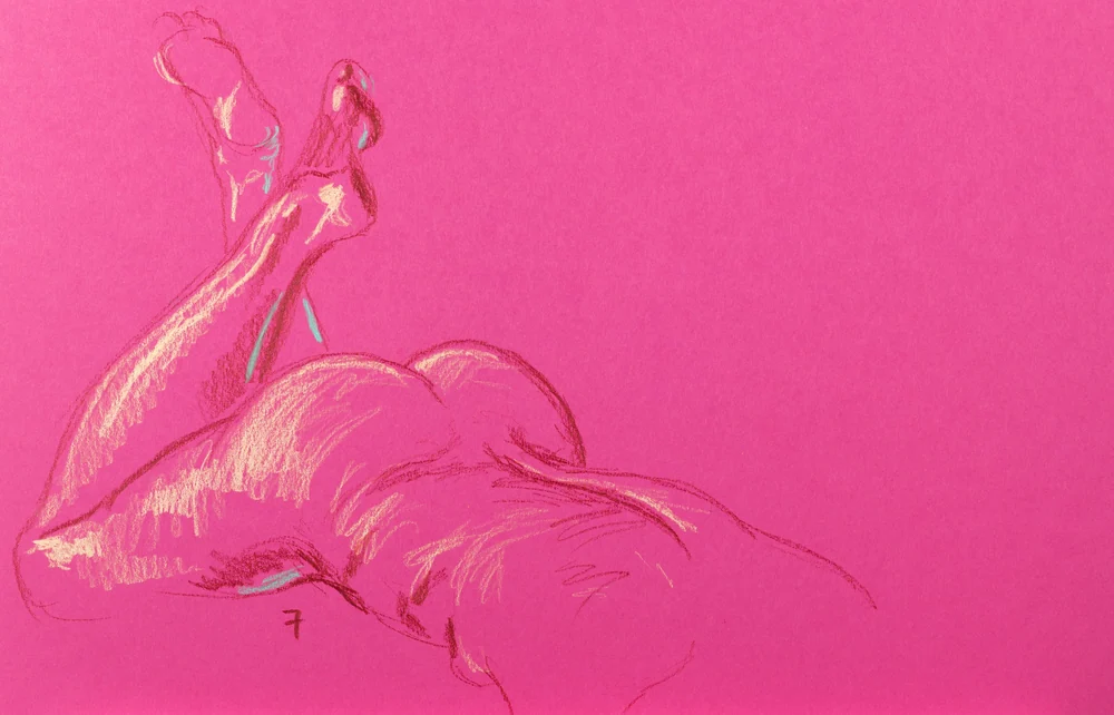 Lying-prone figure, side view by Riley Adamson