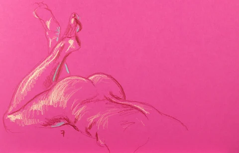 Lying-prone figure, side view by Riley Adamson
