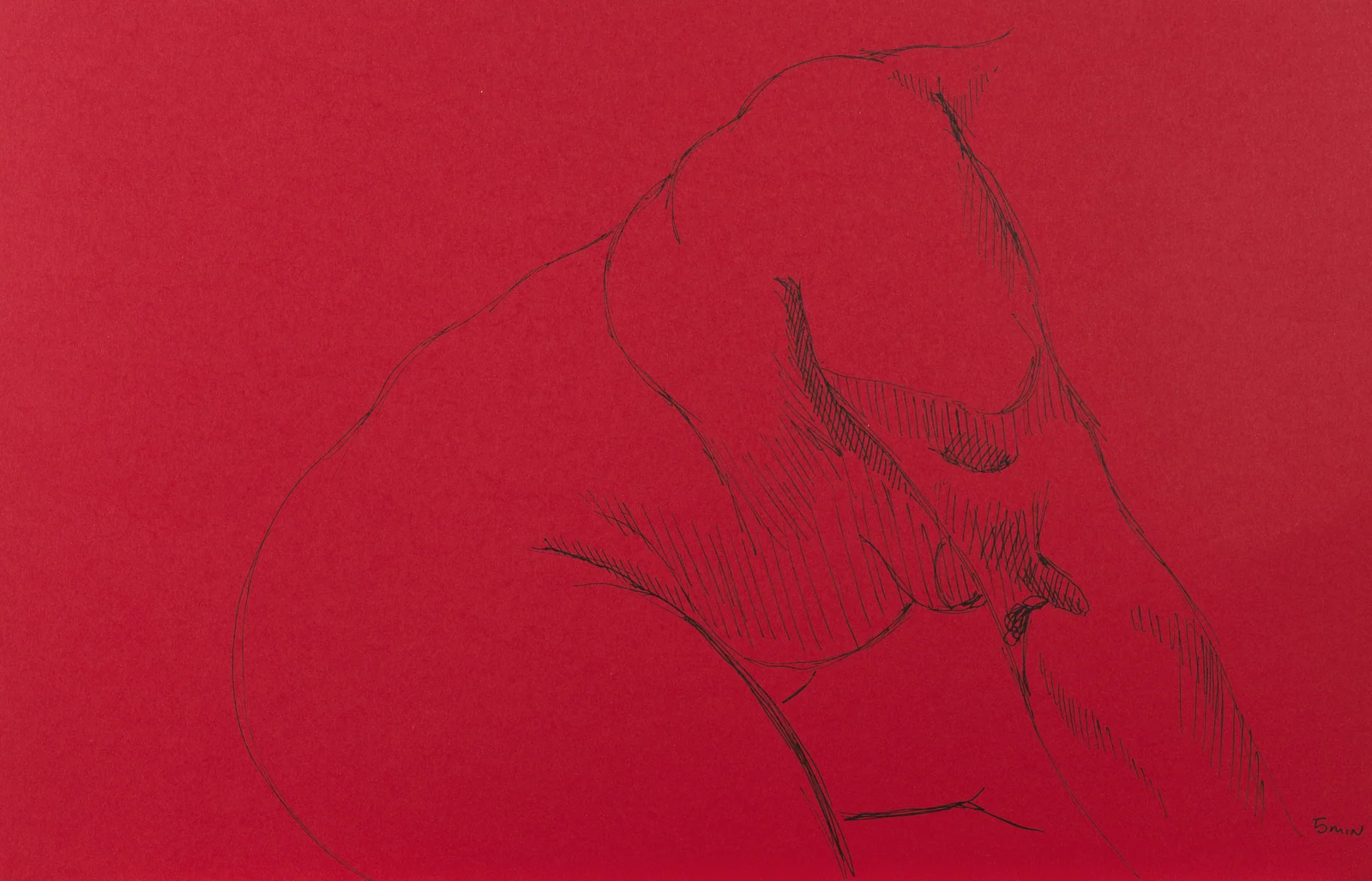 Seated figure, back view by Riley Adamson