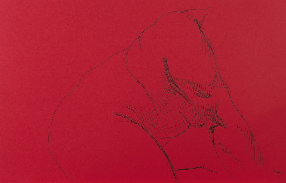 Seated figure, back view by Riley Adamson