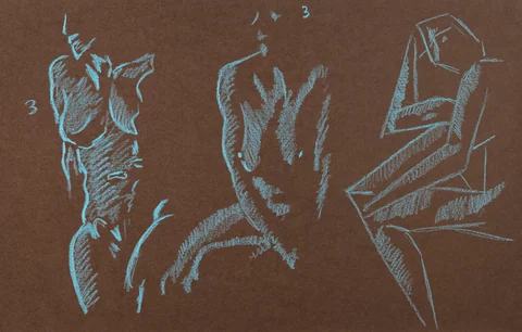Gesture sheet, 3 poses