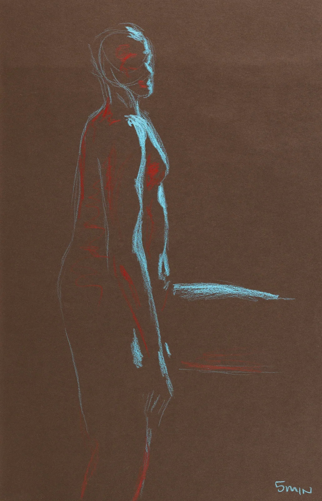 Standing figure, side view by Riley Adamson