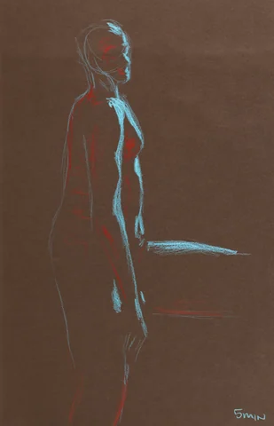Standing figure, side view by Riley Adamson