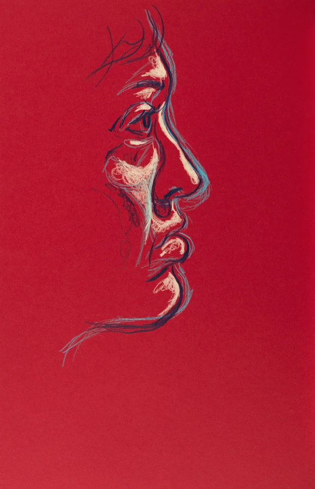 Figure drawing, side view by Riley Adamson