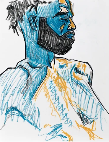 Seated figure, front view
