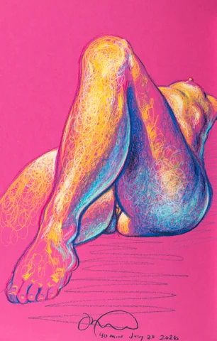 Lying-supine figure, from-below view by Riley Adamson