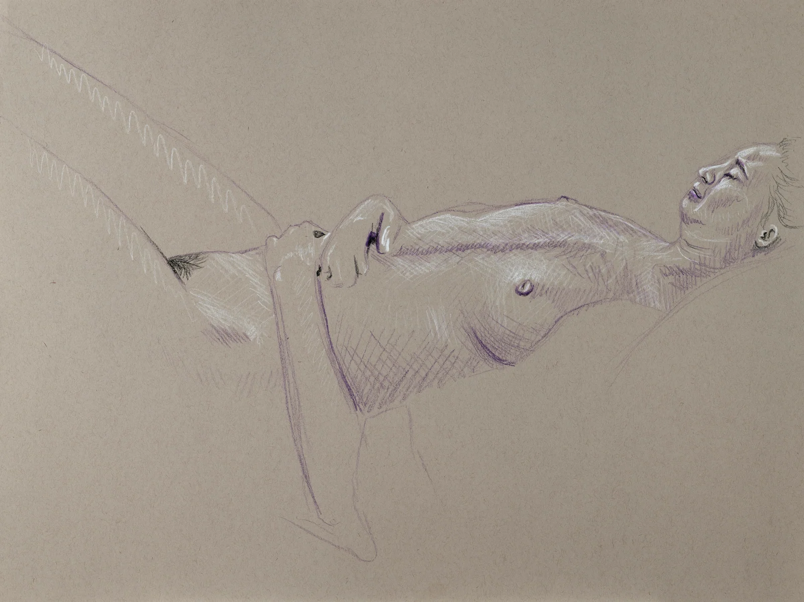 Lying-supine figure, side view by Riley Adamson
