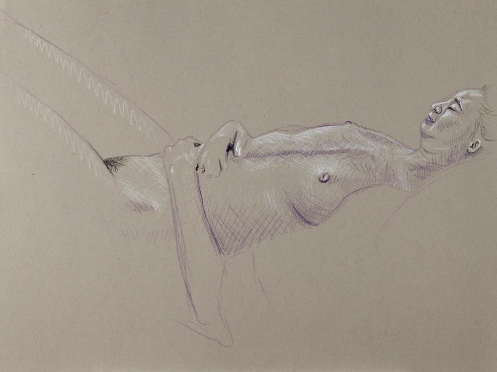 Lying-supine figure, side view by Riley Adamson