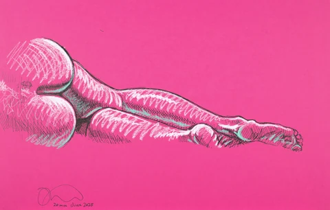 Lying-side figure, back view by Riley Adamson
