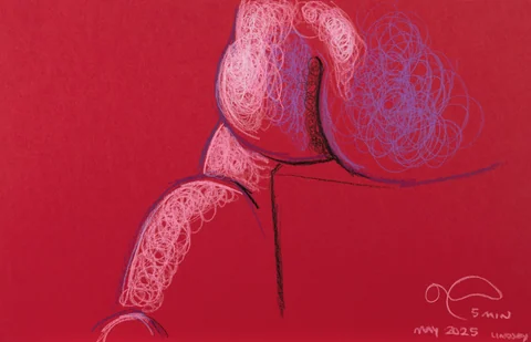 Seated figure, back view by Riley Adamson