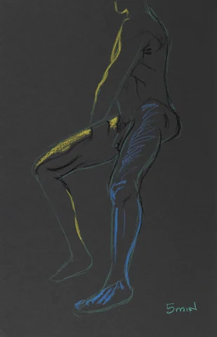 Standing figure, side view by Riley Adamson