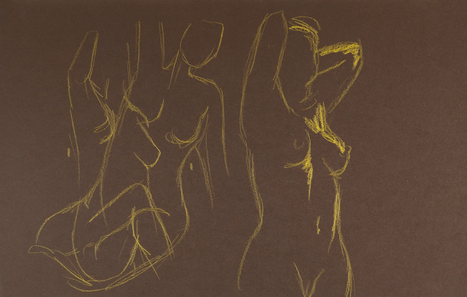 Gesture sheet, 2 poses by Riley Adamson