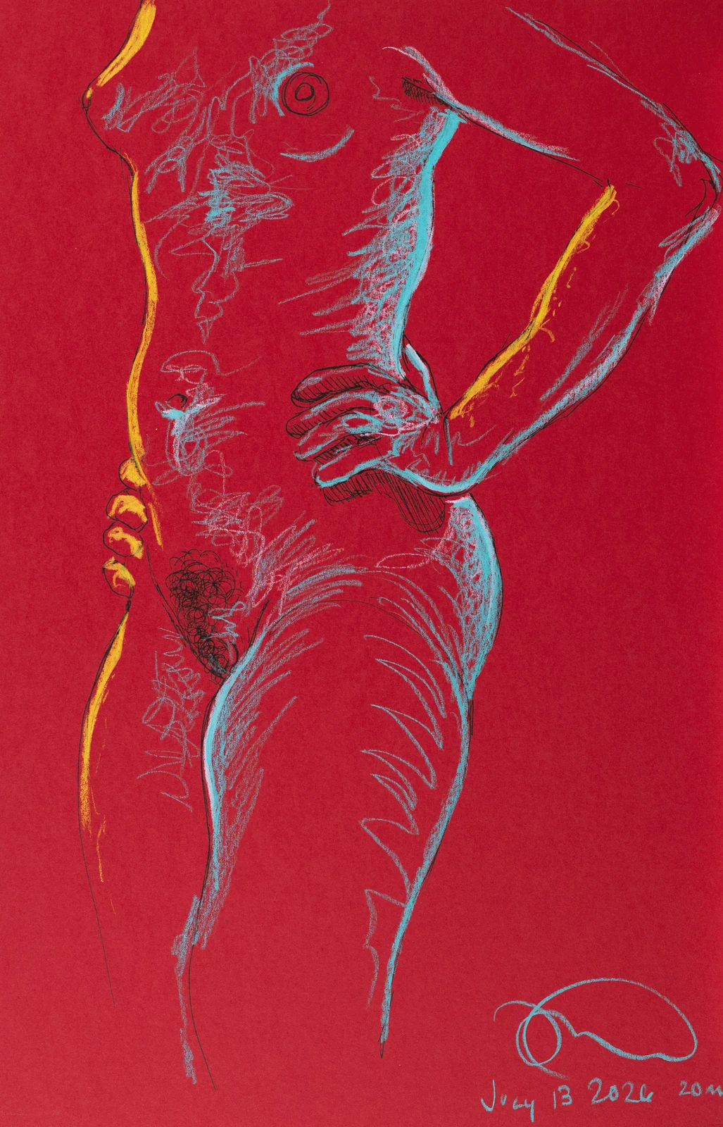 Standing figure, side view by Riley Adamson