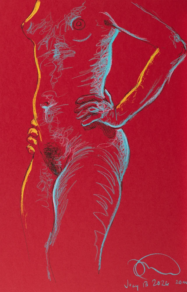 Standing figure, side view by Riley Adamson