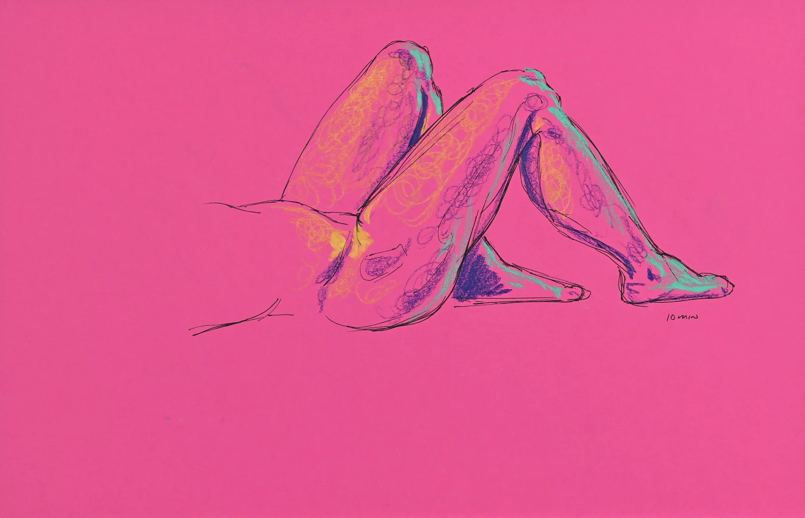Lying-supine figure, side view by Riley Adamson