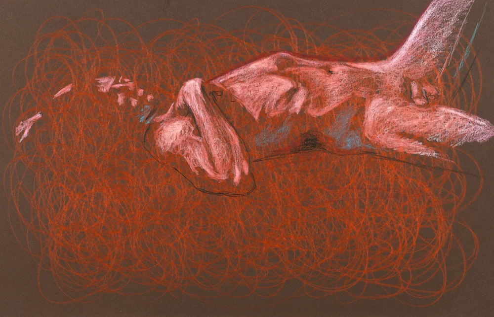 Lying-supine figure, side view by Riley Adamson