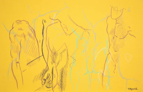Gesture sheet, 3 poses by Riley Adamson