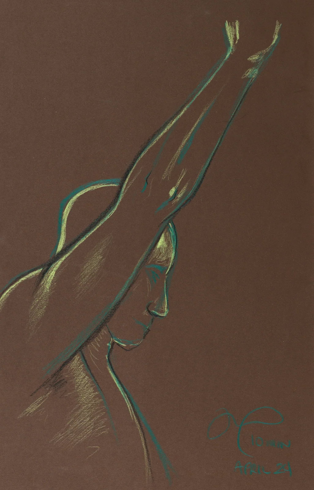 Standing figure, side view by Riley Adamson