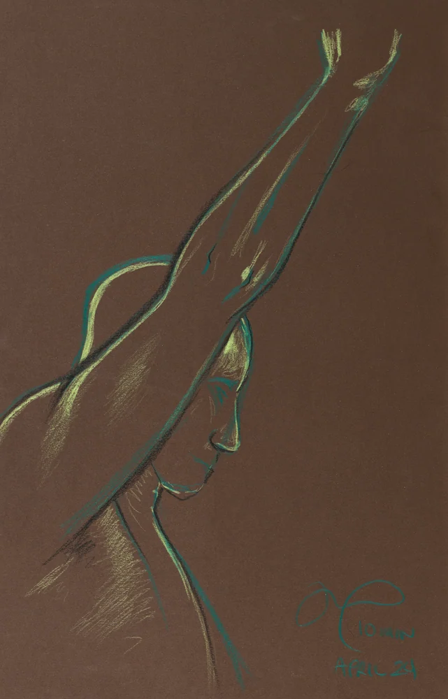 Standing figure, side view by Riley Adamson