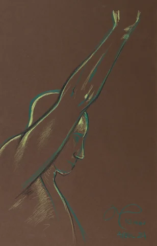 Standing figure, side view by Riley Adamson