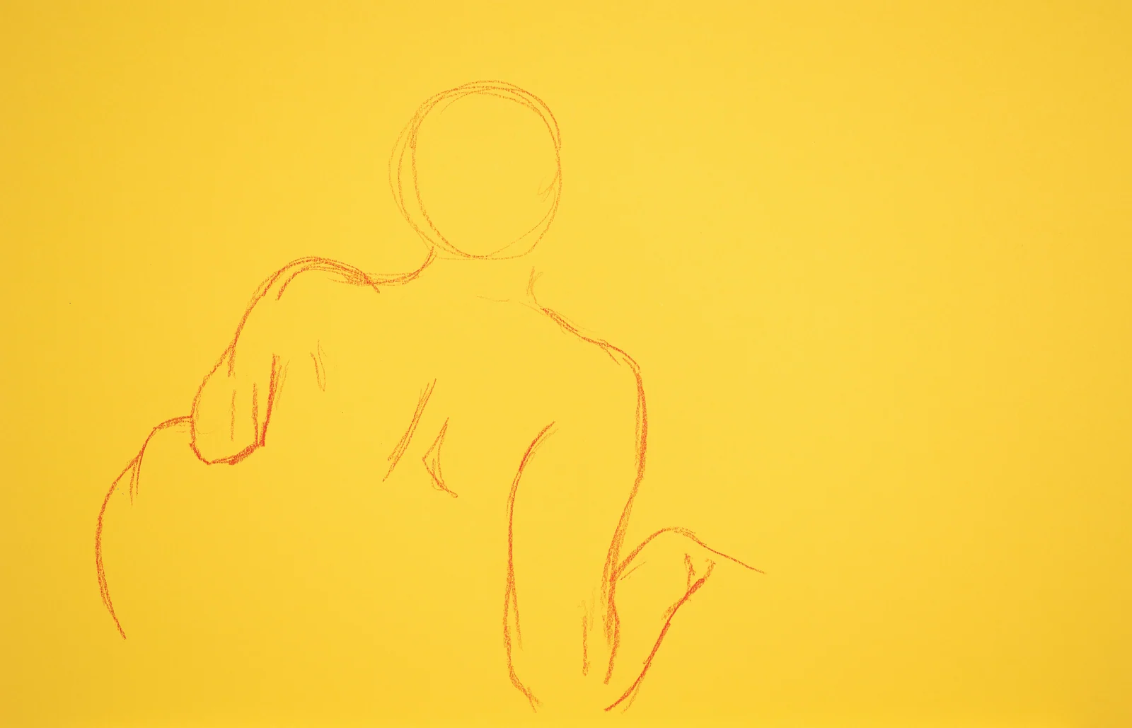 Seated figure, back view by Riley Adamson