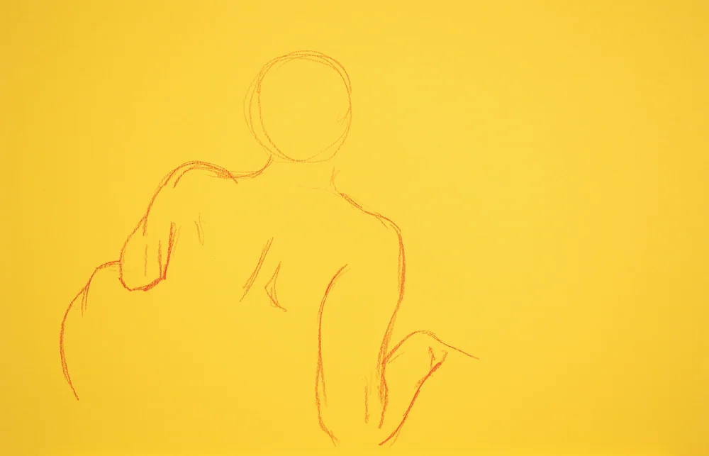 Seated figure, back view by Riley Adamson