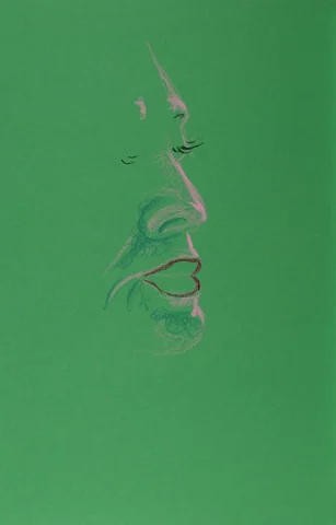 Figure drawing, side view by Riley Adamson