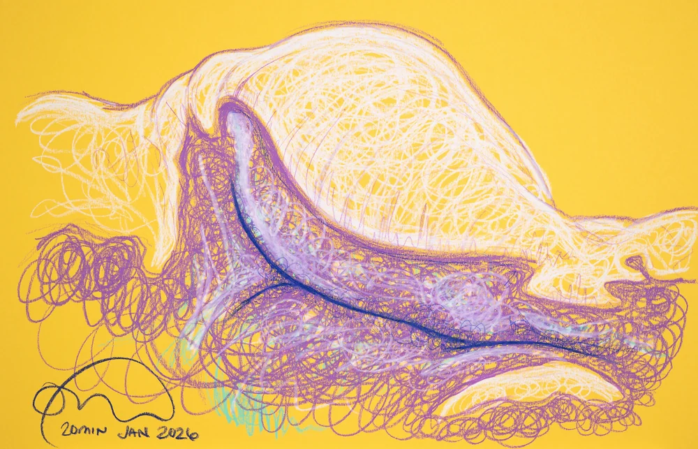 Lying-side figure, front view by Riley Adamson