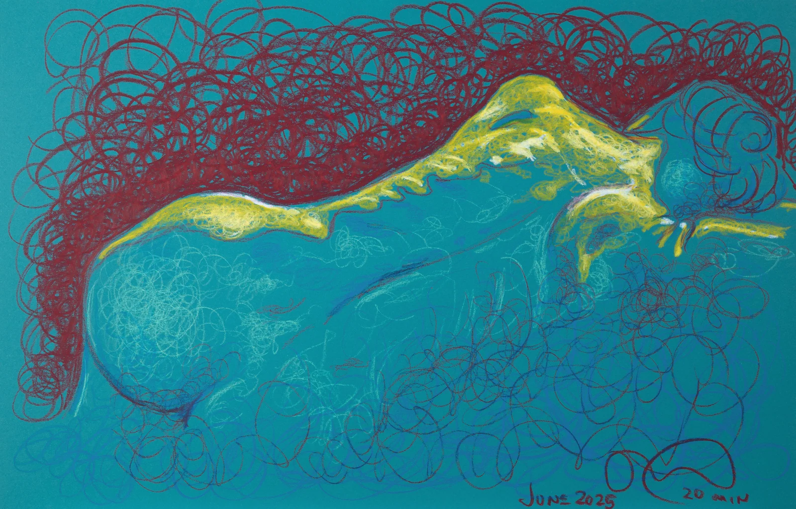 Lying-side figure, back view by Riley Adamson