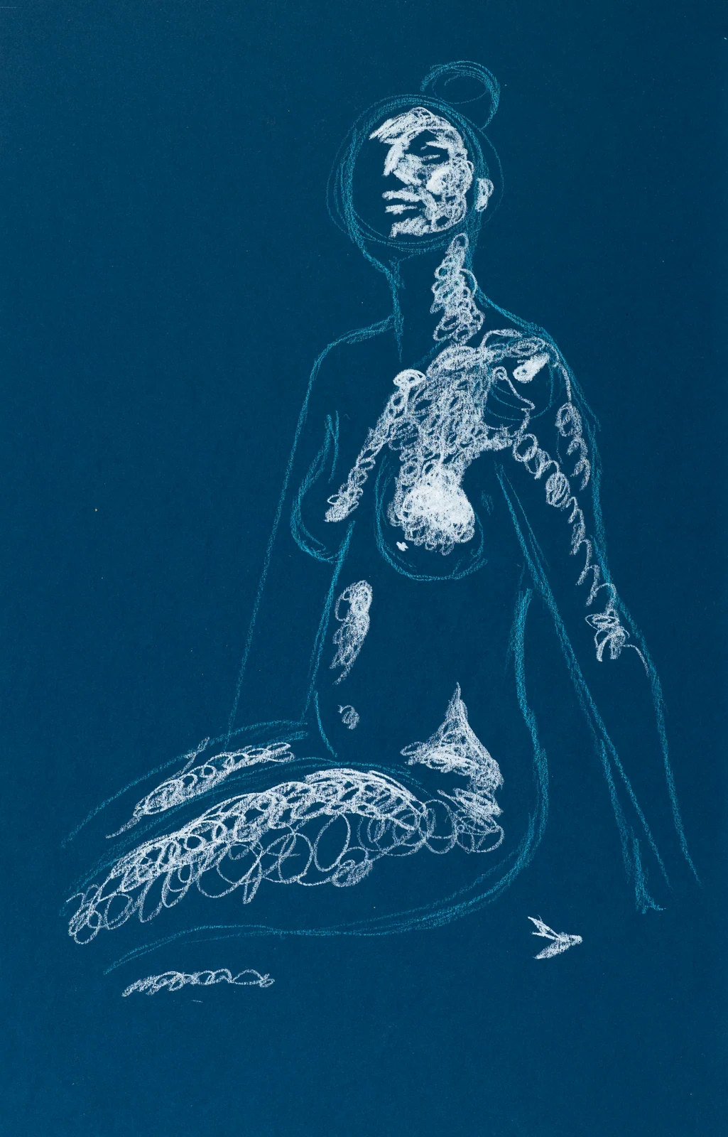 Seated figure, front view by Riley Adamson